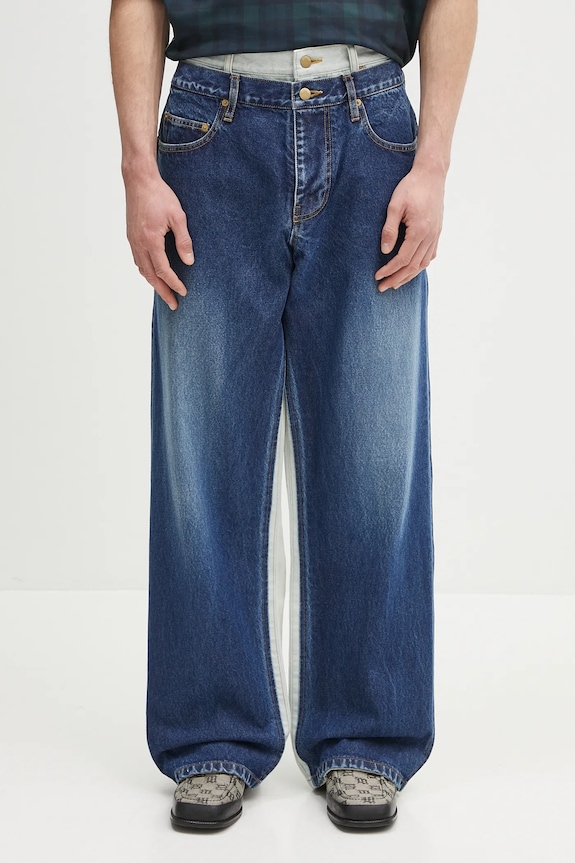 AMBUSH farmer Denim Layered Pants kék 12115339