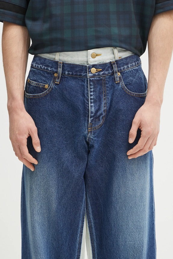 AMBUSH farmer Denim Layered Pants kék 12115339