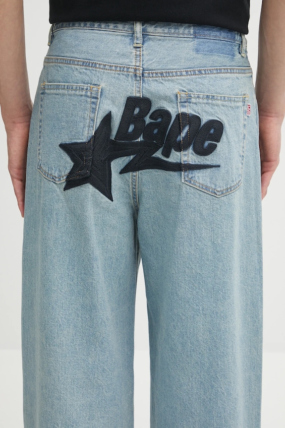 Джинсы A Bathing Ape BAPE STA голубой 1L30250001