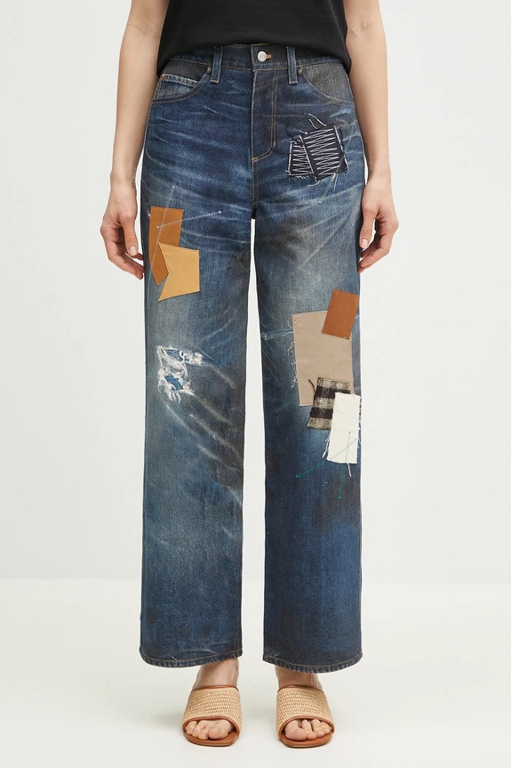 Andersson Bell jeans Patchwork Printed Denim Trompe L`Oeil apa789u blu navy SS25