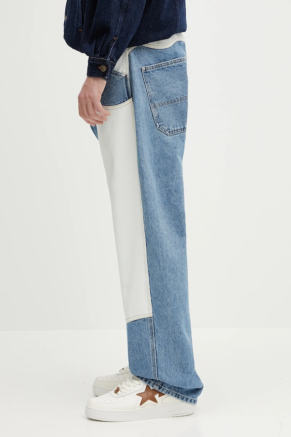 Îmbrăcăminte Aries jeans Patchwork Western Carpenter Jeans AR3030503 albastru
