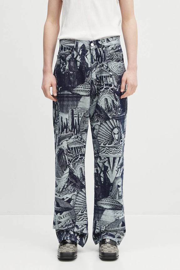 No Problemo jeansy Apocalypse Jacquard Bagi Jean niebieski NP3020203