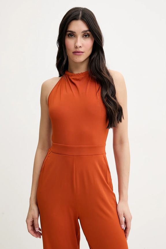 Max Mara Beachwear kombinezon plażowy 2516641019600 pomarańczowy SS25