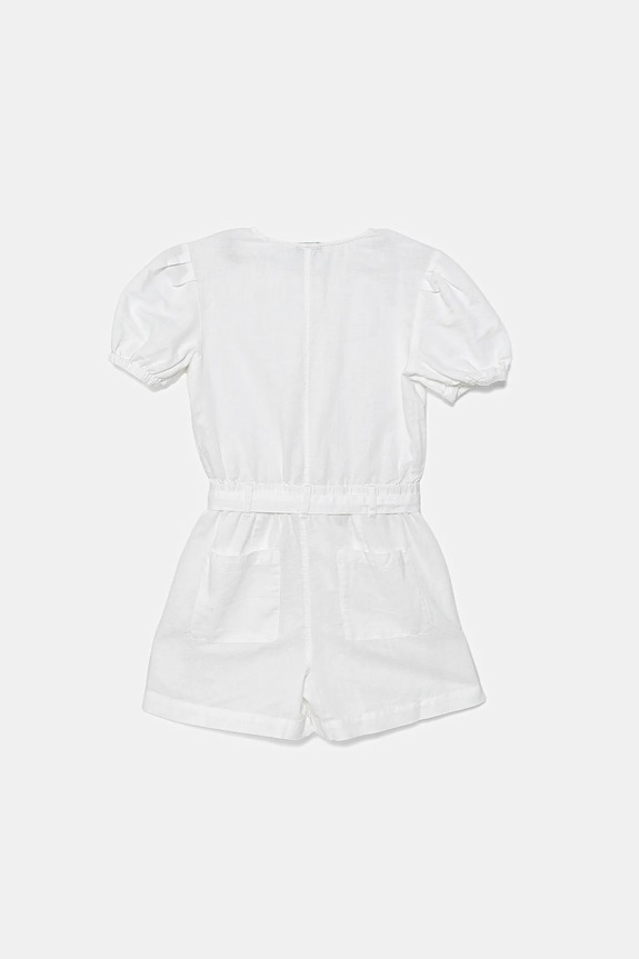 Παιδικές λινές φόρμες United Colors of Benetton 43WBCT014.G.Seasonal λευκό SS25