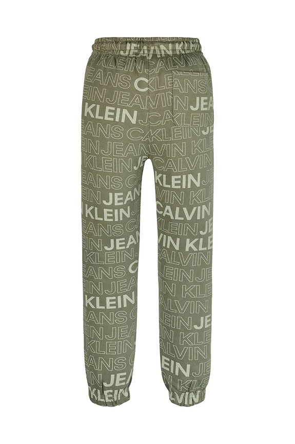 Dječaci Dječji pamučni donji dio trenirke Calvin Klein Jeans IB0IB02345.PPYA zelena