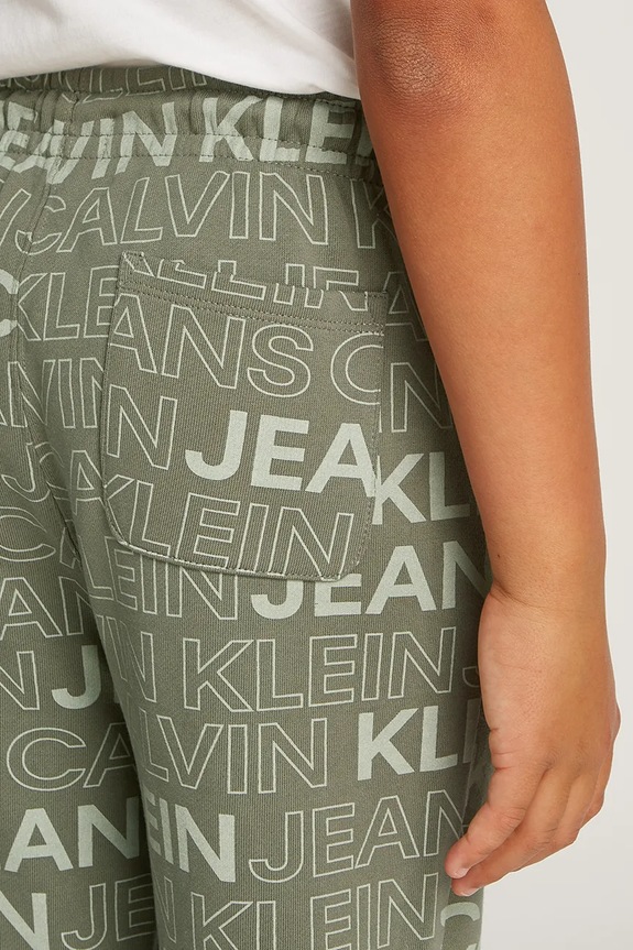 Dječji pamučni donji dio trenirke Calvin Klein Jeans IB0IB02345.PPYA zelena