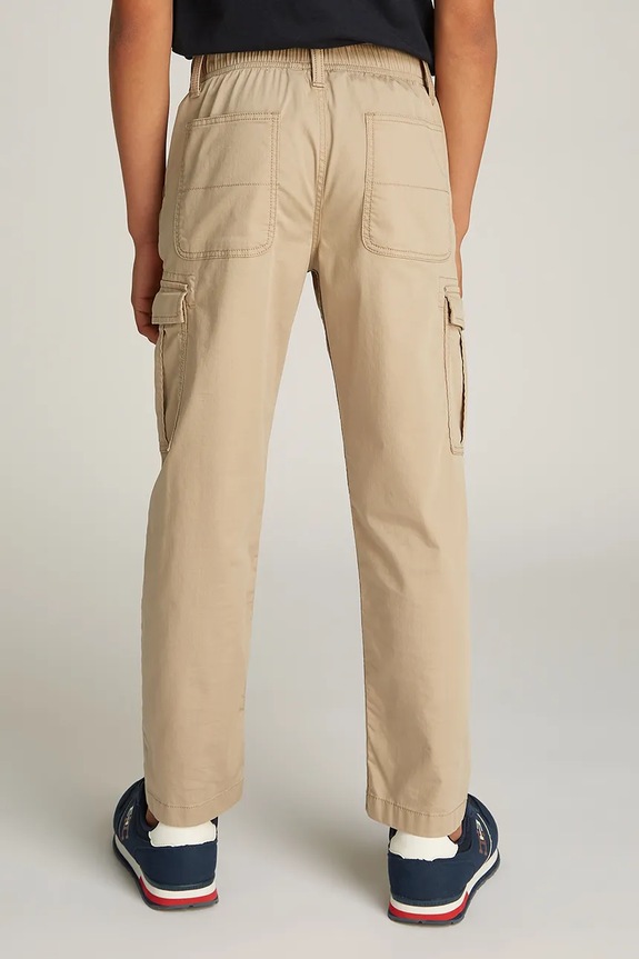 Tommy Hilfiger spodnie dziecięce beżowy KB0KB09303.128.176.PPYA