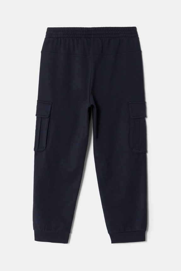 EA7 Emporio Armani spodnie dresowe bawełniane dziecięce 7B000028.AF10380 granatowy SS26