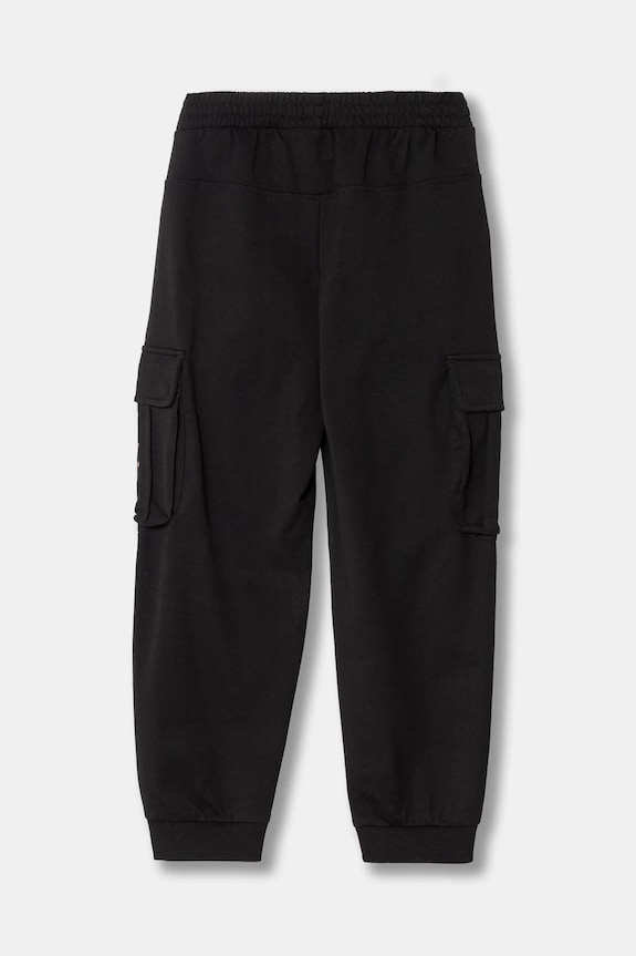 Detské bavlnené tepláky EA7 Emporio Armani 7B000028.AF10380 čierna SS26