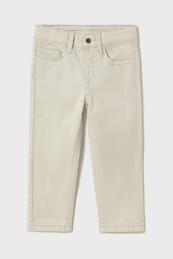 Detské nohavice Mayoral slim fit basic s elastanom sivá 506.3E.Baby.PPYA