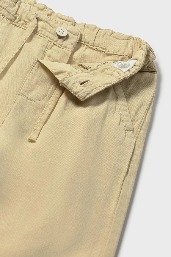 Băieți Mayoral pantaloni cu amestec de in pentru copii relaxed fit 1580.3E.Baby.PPYA verde