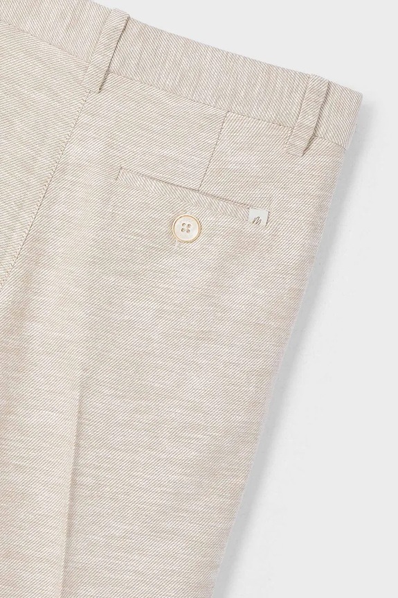 Παντελόνι με λινό μείγμα για παιδιά Mayoral μπεζ 3217.5A.Mini.PPYA