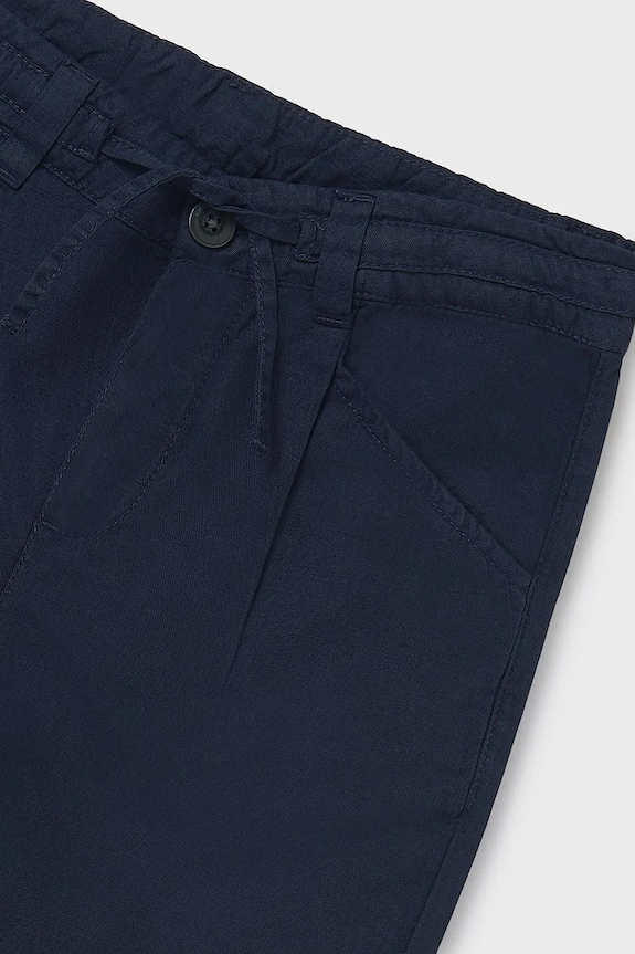 Băieți Mayoral pantaloni de bumbac pentru copii relaxed fit 6525.7C.Junior.PPYA bleumarin