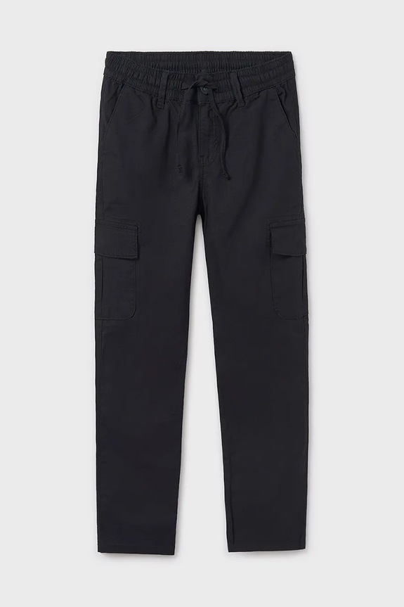 Mayoral pantaloni con aggiunta di lino bambino/a 6526.7D.Junior.PPYA nero SS25