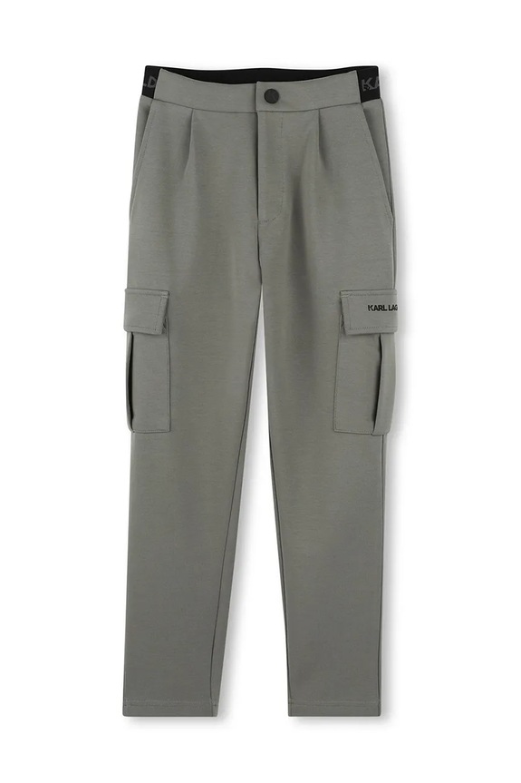 Otroške hlače Karl Lagerfeld Z30419.86.108 zelena SS25