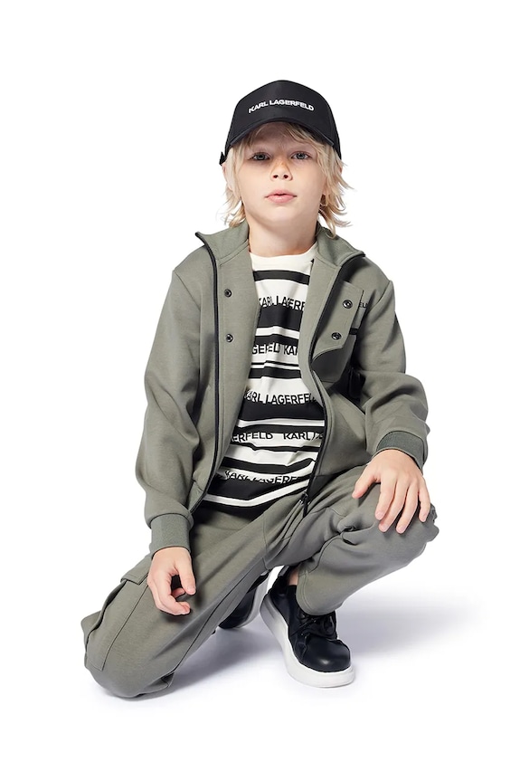 Παιδικό παντελόνι Karl Lagerfeld Z30419.162.174 πράσινο