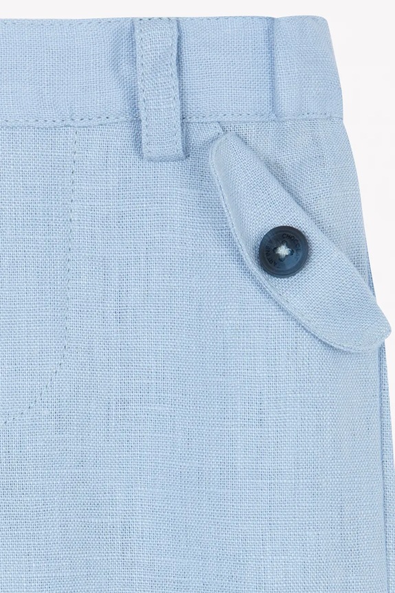 BIMBO Tartine et Chocolat pantaloni in lino per neonato CA22061.60.74 blu