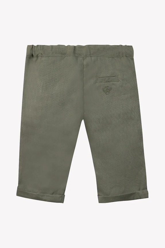 Tartine et Chocolat pantaloni in lino per neonato CA22061.60.74 verde SS25