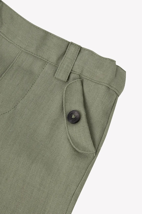 BIMBO Tartine et Chocolat pantaloni in lino per neonato CA22061.80.94 verde