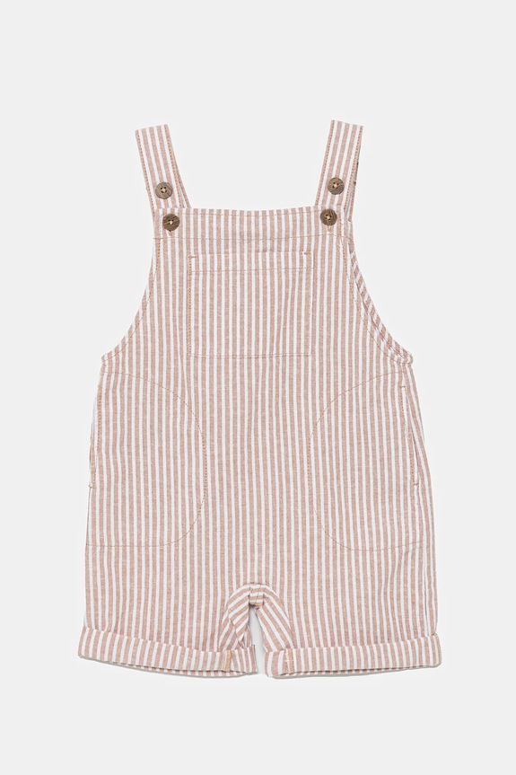 United Colors of Benetton salopetă de in pentru bebeluși Produs pentru bebe bej 4OGMGT00J.P.Seasonal