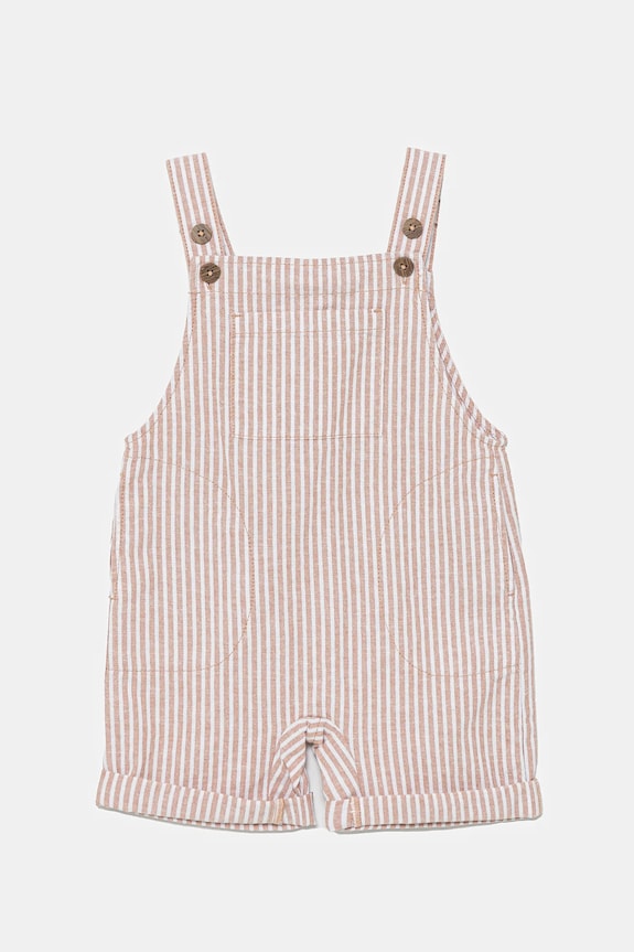 United Colors of Benetton salopetă de in pentru bebeluși Produs pentru bebe bej 4OGMGT00J.P.Seasonal