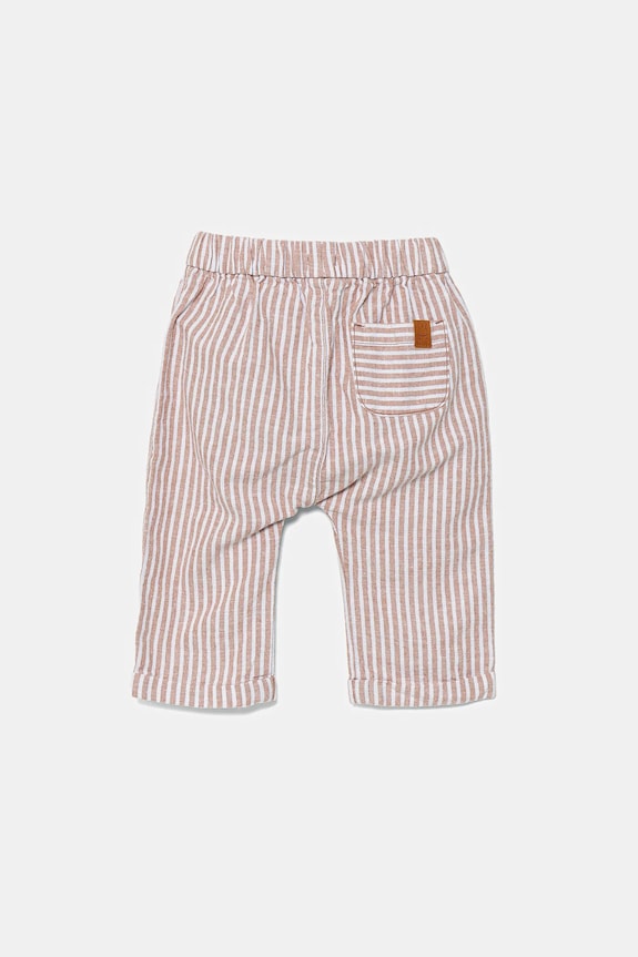 Παιδικό λινό παντελόνι United Colors of Benetton 4OGMAE008.W.Seasonal μπεζ SS25