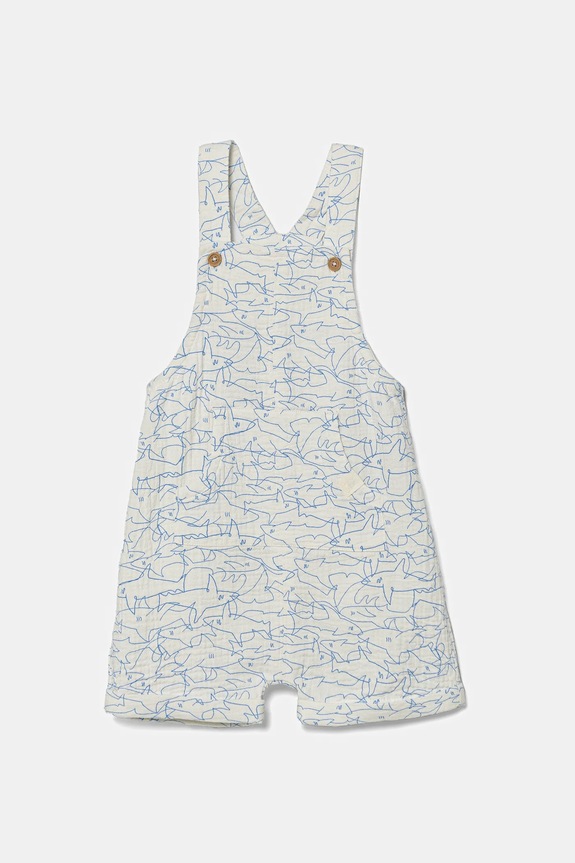 Βρεφικά βαμβακερά φορμάκια United Colors of Benetton Βρεφικό προϊόν μπλε 4UZ8AT01H.W.Seasonal