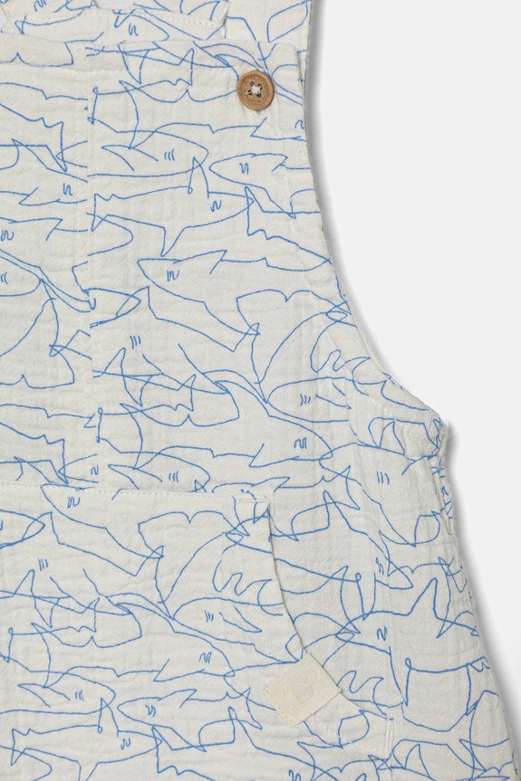 Αγορίστικα Βρεφικά βαμβακερά φορμάκια United Colors of Benetton 4UZ8AT01H.W.Seasonal μπλε