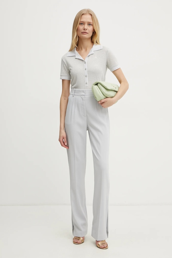 Patrizia Pepe spodnie 8P0677.A6F5 szary SS25