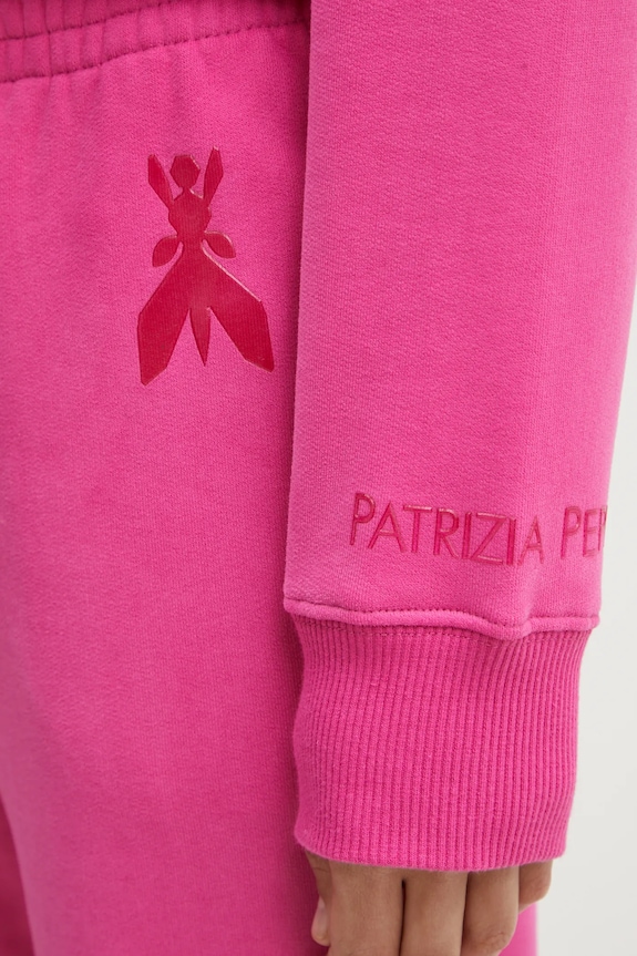 Patrizia Pepe pantaloni de trening din bumbac roz 8P0687.J079
