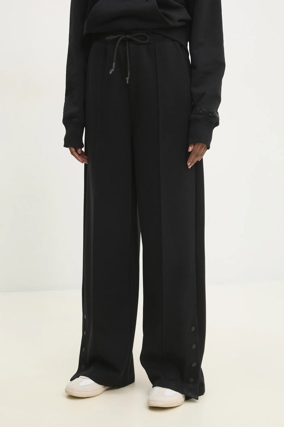 Παντελόνι φόρμας Patrizia Pepe πλεκτό ύφασμα μαύρο 8P0701.J219