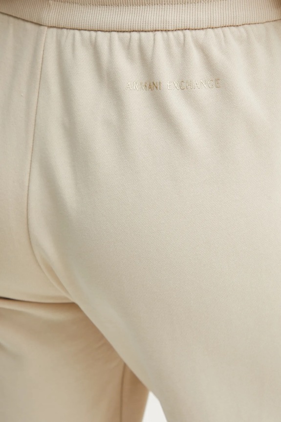 Armani Exchange pantaloni de trening din bumbac bej XW000319.AF12217