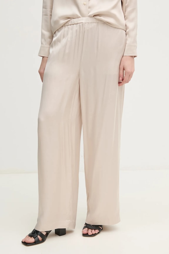 Nohavice Calvin Klein Jeans látka béžová J20J224845
