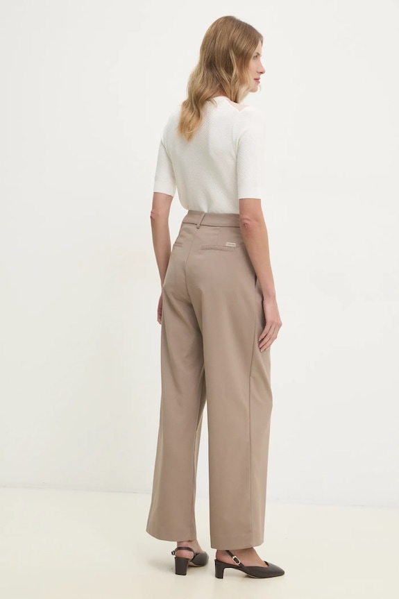 Oblečenie Nohavice Calvin Klein Jeans J20J224849 béžová