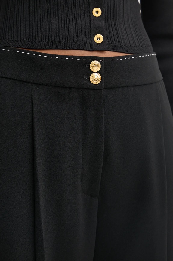 Hlače Elisabetta Franchi crna PA06651E2