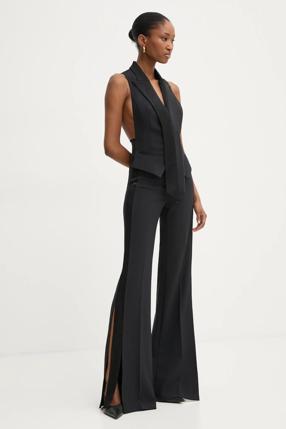Kalhoty Elisabetta Franchi PA06951E2 černá SS25