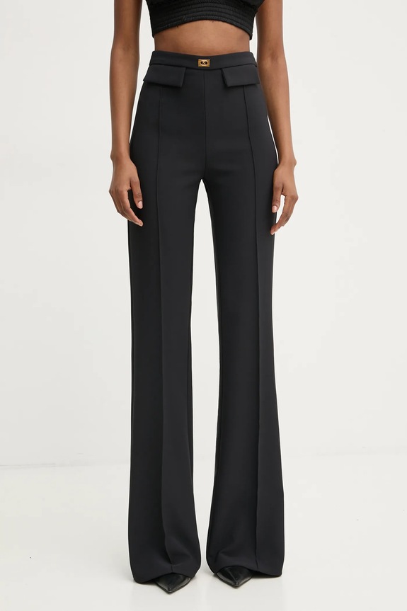 Elisabetta Franchi spodnie z elastanem czarny PA07851E2