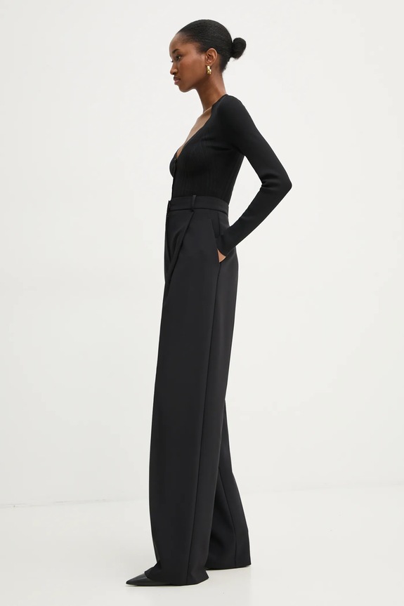 Kalhoty Elisabetta Franchi PA08151E2 černá SS25
