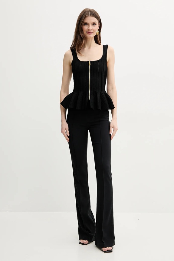 Kalhoty Elisabetta Franchi PA08451E2 černá SS25