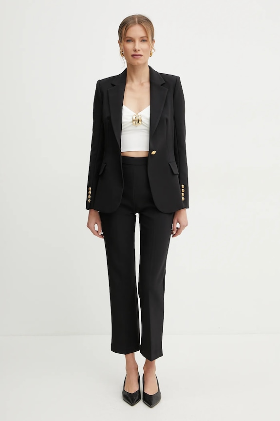 Kalhoty Elisabetta Franchi PA08951E2 černá SS25