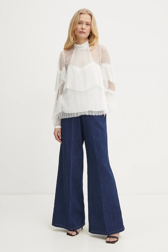 Forte Forte spodnie 13547.my.pants granatowy SS25
