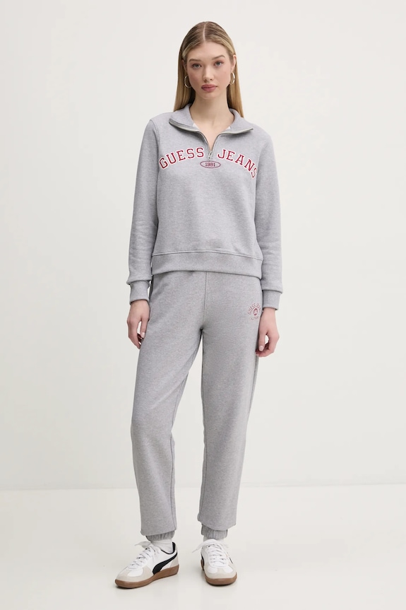 Bavlněné tepláky Guess Jeans W5RB63.K68I4 šedá SS25