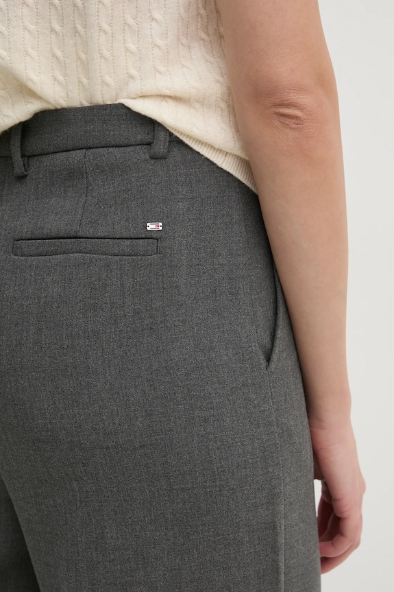 Hlače Tommy Hilfiger siva WW0WW43875