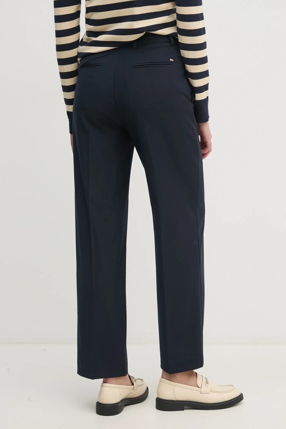 Odjeća Hlače s primjesom vune Tommy Hilfiger WW0WW44606 mornarsko plava