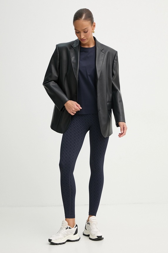 BOSS legginsy 50534562 granatowy SS25
