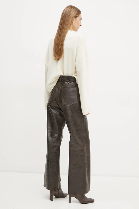 Îmbrăcăminte Day Birger et Mikkelsen pantaloni de piele Elijah DAY65243578 maro