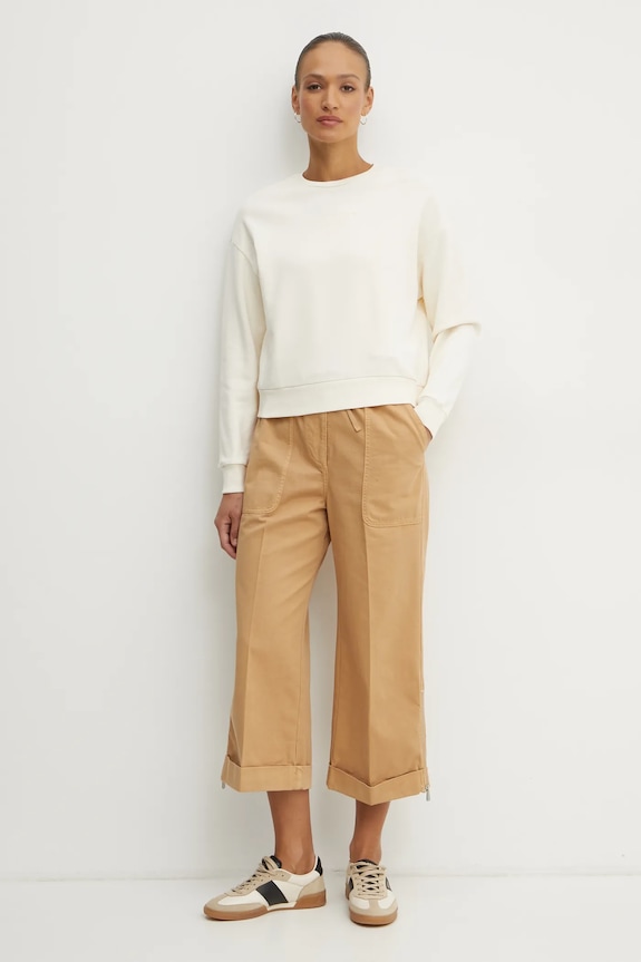 Pamučne hlače Pinko 104896.A2GC smeđa SS25