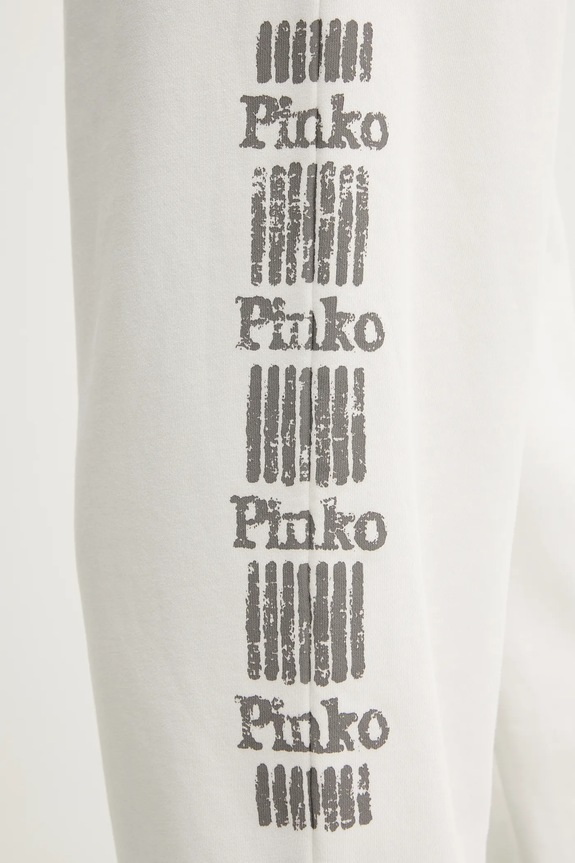 Βαμβακερό παντελόνι Pinko λευκό 104790.A2CV