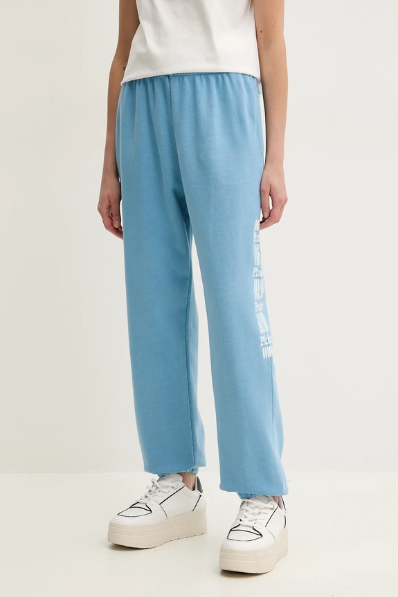 Βαμβακερό παντελόνι Pinko στάμπα μπλε 104790.A2CV