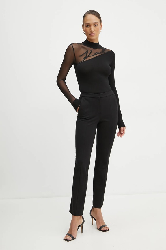 Karl Lagerfeld spodnie A1W10014 czarny SS25